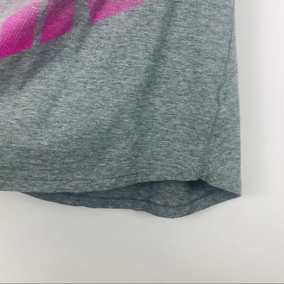 Nike Grey Pink Logo Graphic Workout Racerback Tank - Picture 4 of 7
